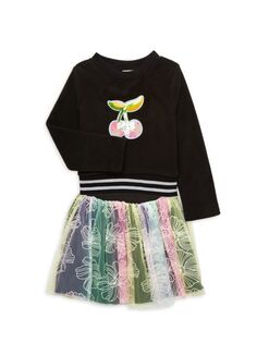 Комплект из двух предметов: свитера и юбки для маленькой девочки Samara, черный