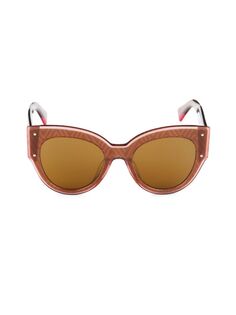 Солнцезащитные очки «кошачий глаз» 51MM Missoni, цвет Fuchsia Berry