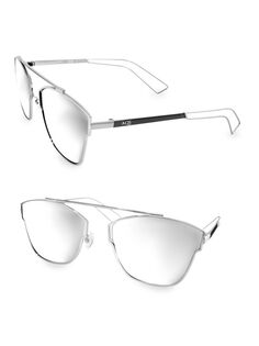 Квадратные солнцезащитные очки EMERY 59MM Aqs, серебро