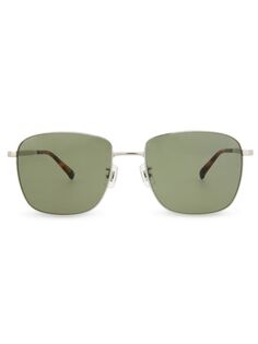 Квадратные солнцезащитные очки 58MM Dunhill, серебро