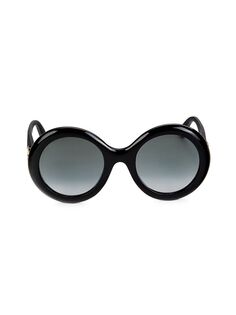 Круглые солнцезащитные очки 53MM Gucci, черный