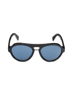 Круглые солнцезащитные очки 55MM Tod&apos;S, черный Tod’S
