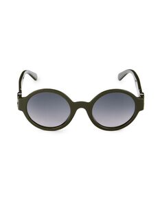 Круглые солнцезащитные очки 51MM Moncler, черный