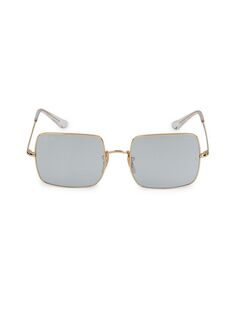 Квадратные солнцезащитные очки 54MM Ray-Ban, цвет Gold Grey