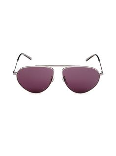 Солнцезащитные очки-авиаторы 61MM Gucci, серебро