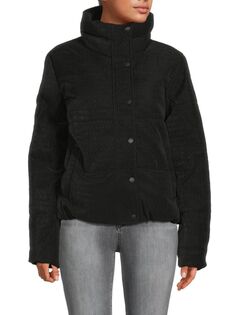 Куртка из искусственной кожи с тиснением под крокодила DKNY, черный