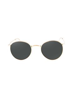 Круглые солнцезащитные очки Roe 50MM Aqs, цвет Gold Black
