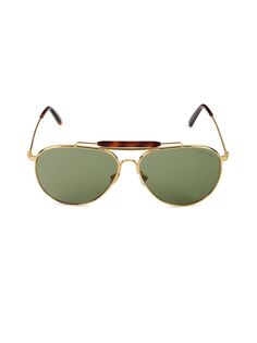 Солнцезащитные очки-авиаторы 59MM Tom Ford, цвет Gold Green
