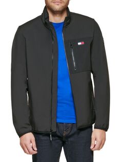 Куртка на молнии с логотипом Tommy Hilfiger, черный