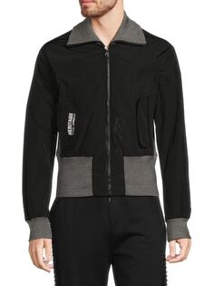Куртка с клетчатой отделкой Dolce&amp;Gabbana, черный