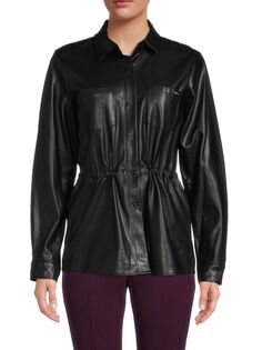Куртка-рубашка из искусственной кожи Calvin Klein, черный