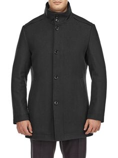 Куртка-комбинезон из смесовой шерсти приталенного кроя English Laundry, черный