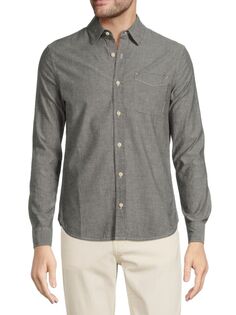 Однотонная рубашка с длинным рукавом Ag Jeans, цвет Gray Stone