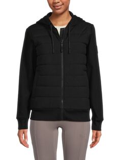 Легкая гибридная куртка-пуховик DKNY, черный