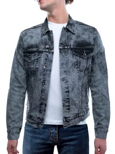 Джинсовая куртка с мраморным эффектом Denim Bay, серый