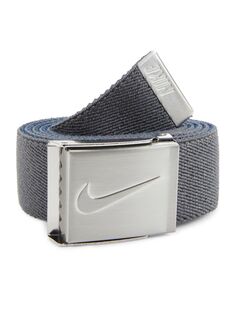 Двусторонний ремень Essentials из лямок Nike, серый