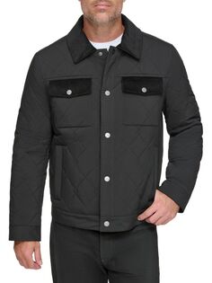 Миниатюрная стеганая куртка Mainline Walkerton Chain Link Andrew Marc, черный