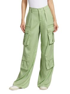 Широкие брюки карго Joette Alice + Olivia, цвет Green Tea