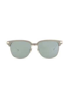 Квадратные солнцезащитные очки Clubmaster 55MM Thom Browne, серый