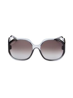 Квадратные солнцезащитные очки 60 мм Ferragamo, серый