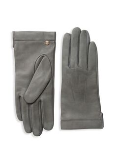 Кожаные перчатки Bruno Magli, серый
