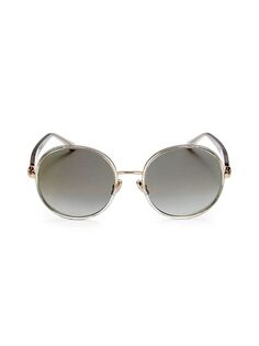 Круглые солнцезащитные очки 57MM Jimmy Choo, серый