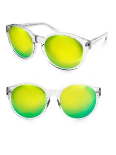 Круглые солнцезащитные очки Daisy 60MM Aqs, серый
