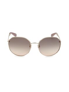 Круглые солнцезащитные очки Carlita 60MM Kate Spade New York, серый