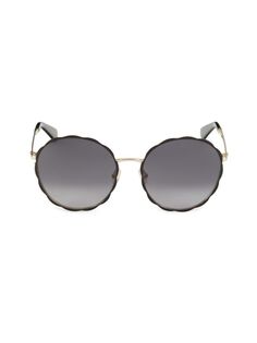 Круглые солнцезащитные очки Cannes 57MM Kate Spade New York, серый