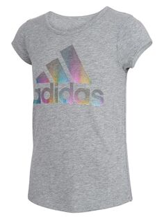 Футболка с логотипом Girl&apos;s Replenishment Adidas, цвет Grey Heather