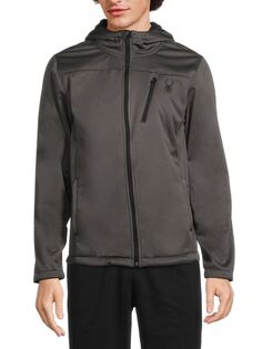 Куртка Force на молнии на подкладке из искусственного меха Spyder, серый