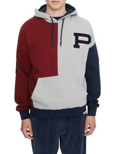 Толстовка с капюшоном и пуловером с цветными блоками Eleven Paris, цвет Grey Multi