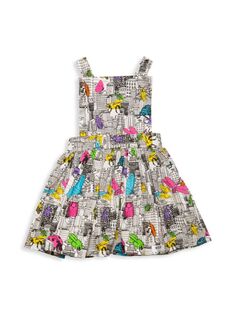Платье-сарафан City Bugs для маленьких девочек и маленьких девочек Worthy Threads, цвет Grey Multi