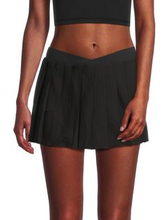 Мини-теннисная юбка со складками Windy Frankies Bikinis, черный