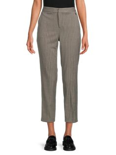 Полосатые укороченные брюки Tommy Hilfiger, цвет Grey Multi