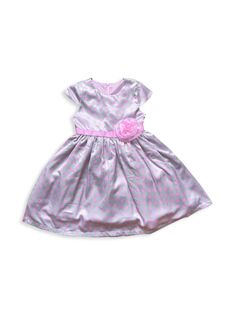 Платье трапециевидной формы в горошек для маленьких девочек и маленьких девочек Joe-Ella, серый