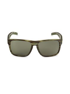Квадратные солнцезащитные очки 59MM Costa, цвет Grey Stripe