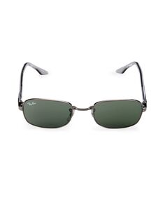 Прямоугольные солнцезащитные очки 51MM Ray-Ban, цвет Gunmetal