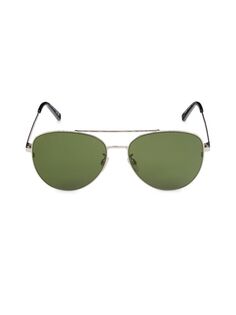 Солнцезащитные очки-авиаторы 60MM Bally, цвет Gunmetal Green