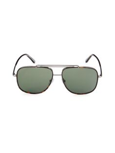 Солнцезащитные очки-пилоты 58MM Tom Ford, цвет Gunmetal