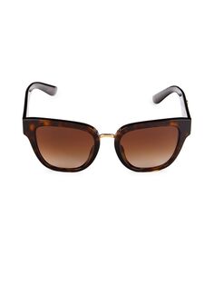 Овальные солнцезащитные очки 51MM Dolce&amp;Gabbana, цвет Havana