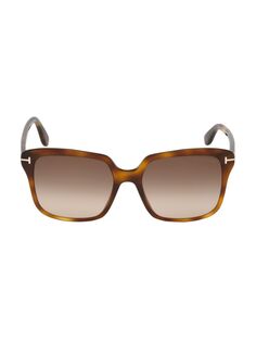 Квадратные солнцезащитные очки Faye 56MM Tom Ford, цвет Havana