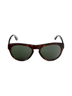 Круглые солнцезащитные очки 55MM Giorgio Armani, цвет Havana