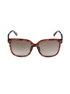 Квадратные солнцезащитные очки 58MM Moschino, цвет Havana