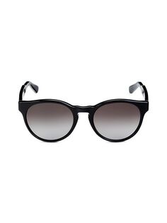 Овальные солнцезащитные очки 52MM Ferragamo, черный