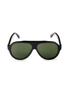 Овальные солнцезащитные очки 59MM Moncler, черный