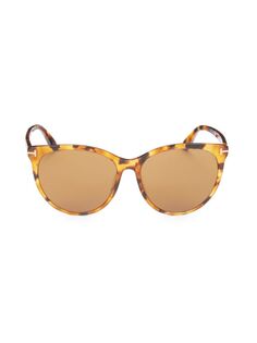 Солнцезащитные очки «кошачий глаз» 59MM Tom Ford, цвет Havana