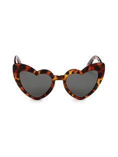 Солнцезащитные очки «кошачий глаз» 54MM Saint Laurent, цвет Havana