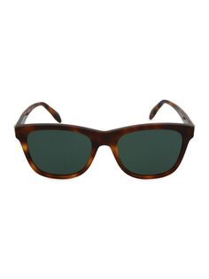 Прямоугольные солнцезащитные очки 54MM Alexander Mcqueen, цвет Havana