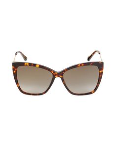 Солнцезащитные очки «кошачий глаз» 58MM Jimmy Choo, цвет Havana